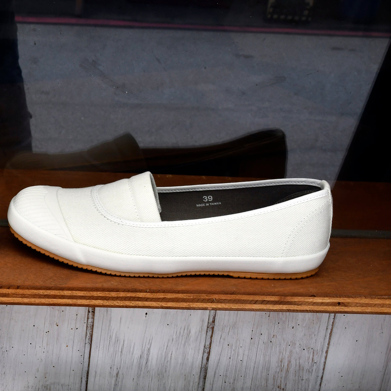 ann棉白/休閒鞋/出遊/方便穿脫/懶人鞋/帆布鞋