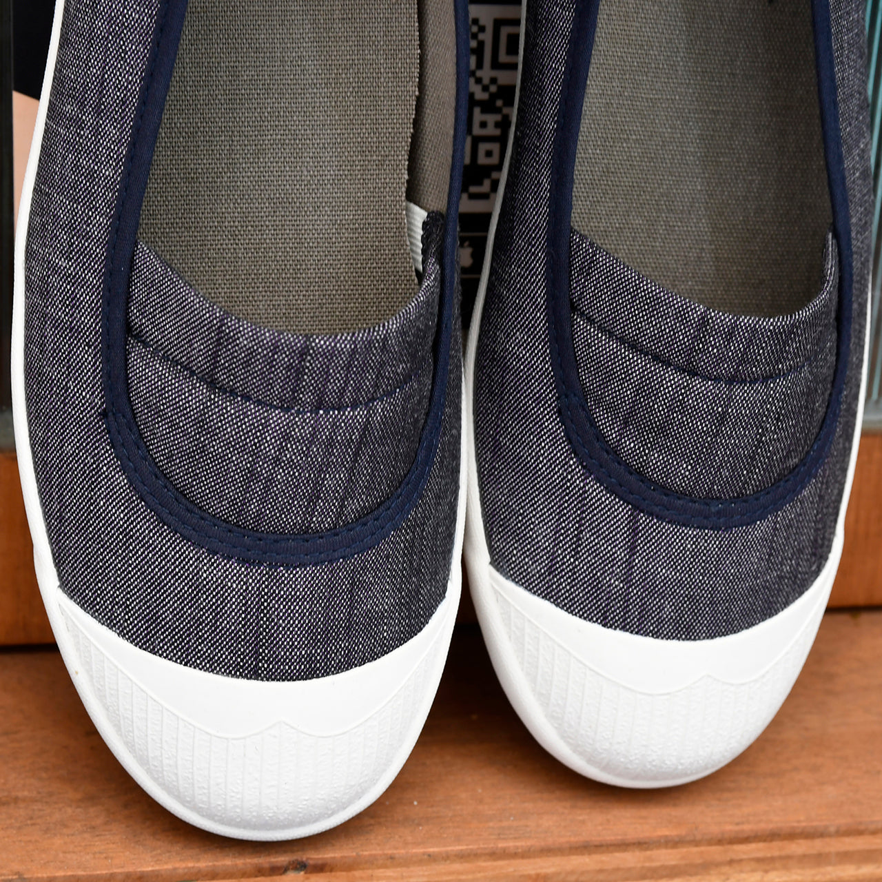 ann世紀藍/出遊/雙色牛仔布/限量/休閒鞋/帆布鞋