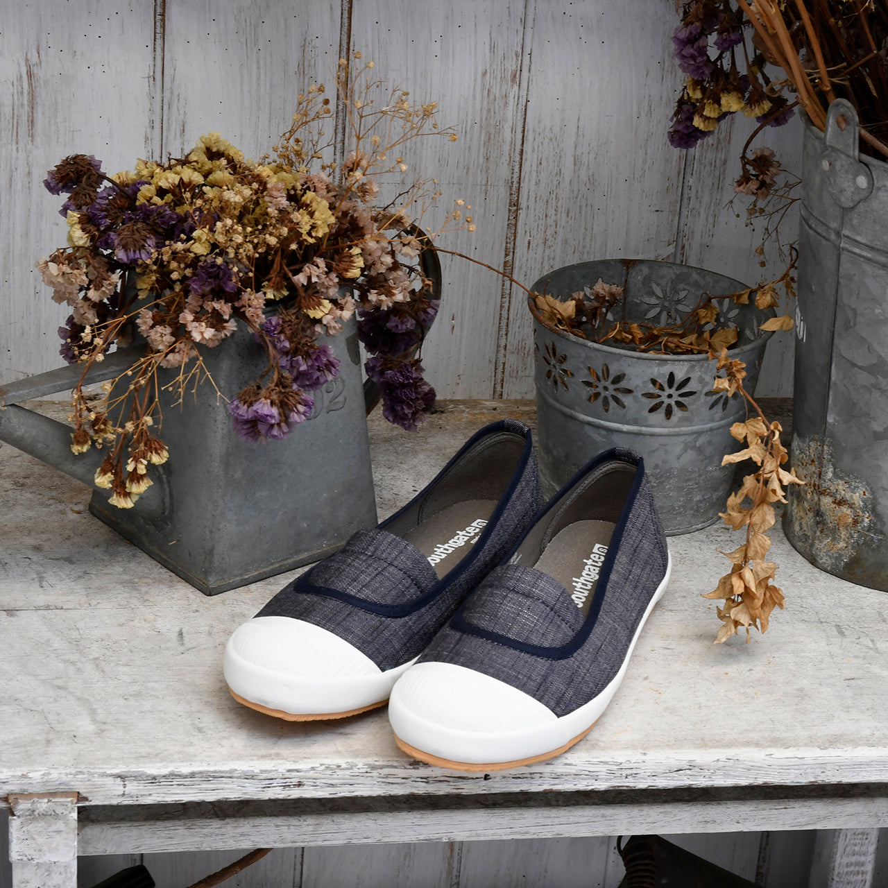 ann世紀藍/出遊/雙色牛仔布/限量/休閒鞋/帆布鞋